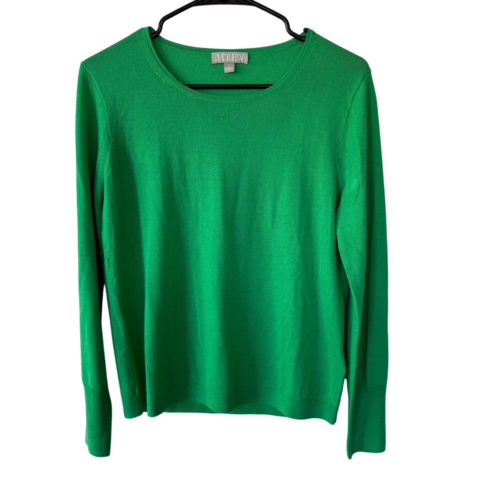 J. Crew Merino Wool Green Lite Crewneck Sweater size S